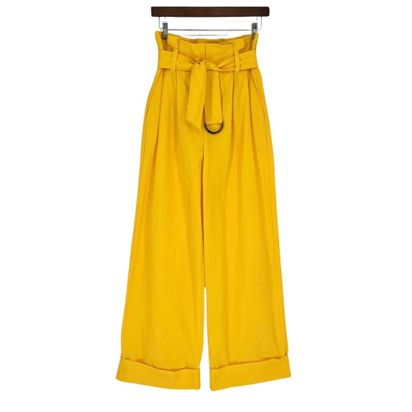 Banana Republic Pants - Banana Republic Women's Wide Leg Paperbag Waist Pant Size 6? Yellow High Rise